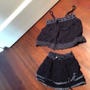 Matching skirt and top chach size 6 navy